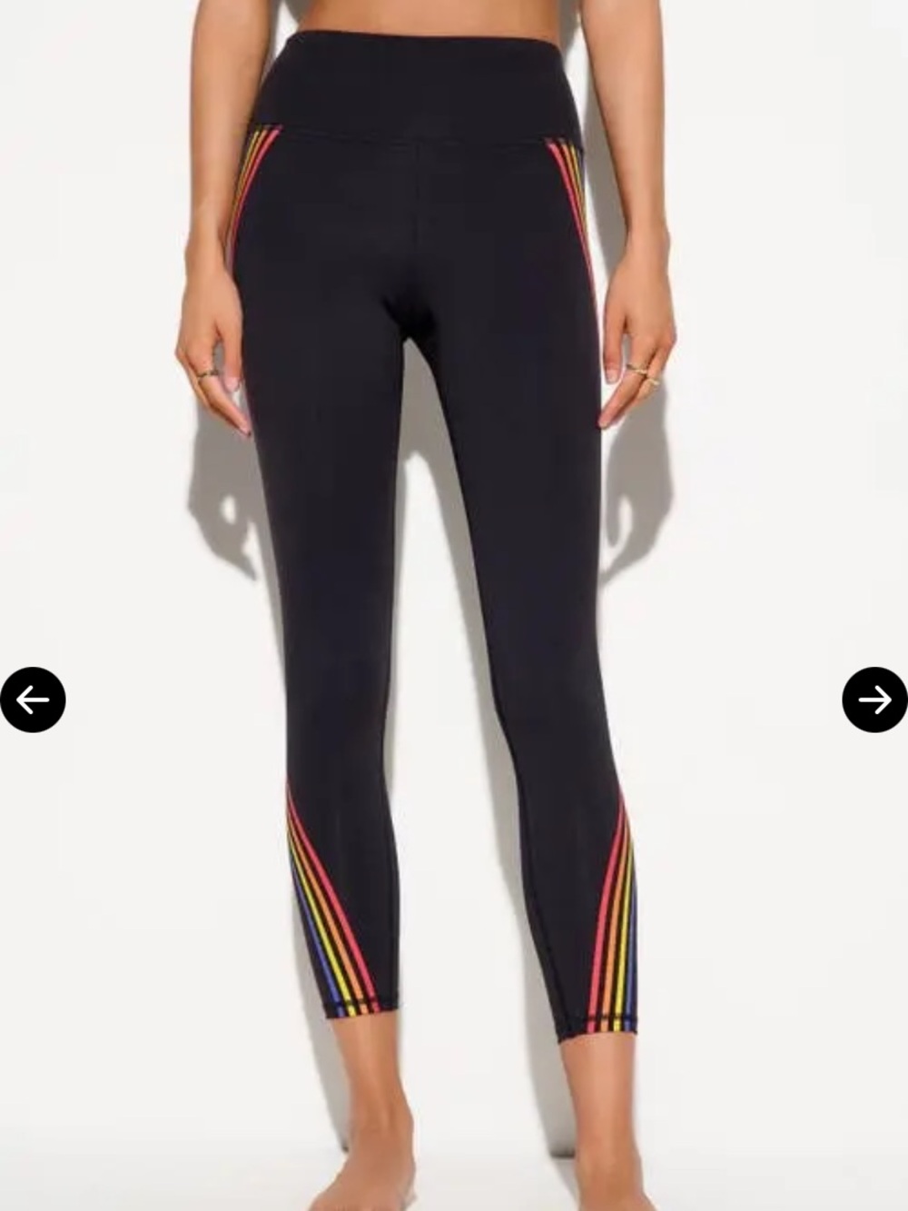 Spiritual Gangster Prism Stripe High Waist Lotus Leggings Womens Small